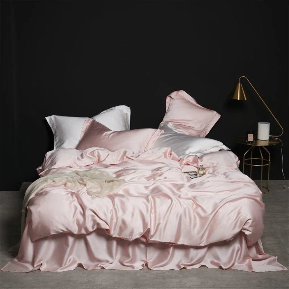 Dark Green Silk Bedding - Caleto