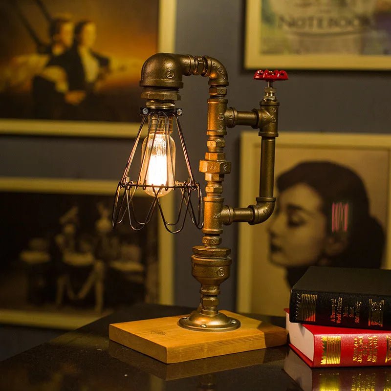 Retro Water Pipe Desk Lamp - Caleto