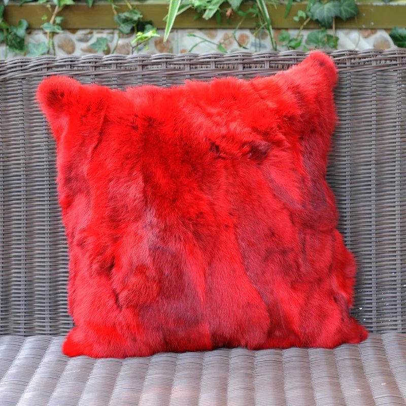 Fancy Rabbit Fur Cushion - Caleto