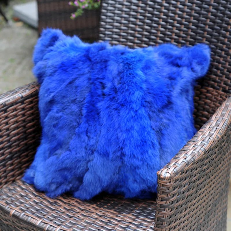 Fancy Rabbit Fur Cushion - Caleto