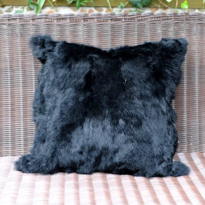 Fancy Rabbit Fur Cushion - Caleto
