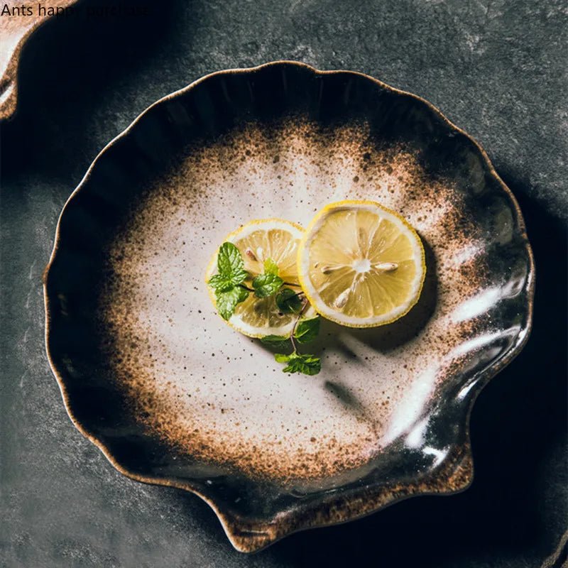 Irregular Shell Dinner Plate - Caleto