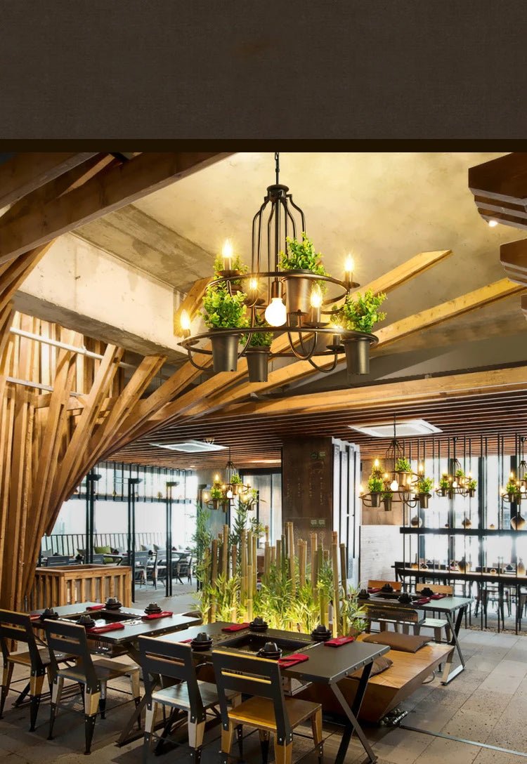 Modern Plant Chandelier - Caleto