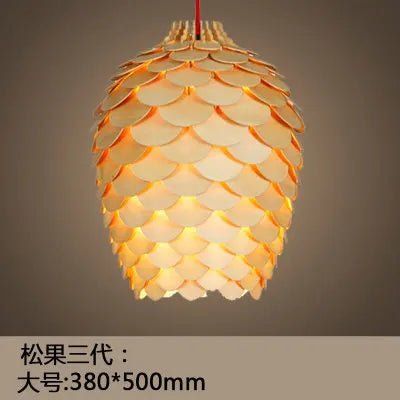 Chinese Wood Pendant Light - Caleto