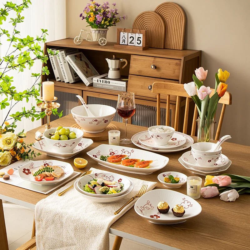 Floral Ceramic Dinner Set - Caleto