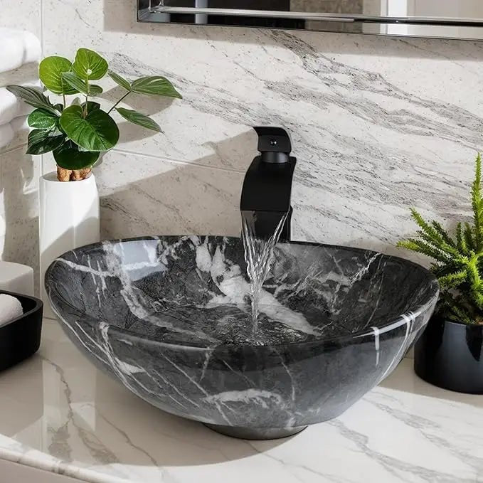 Hand - Painted Ceramic Sink - Caleto