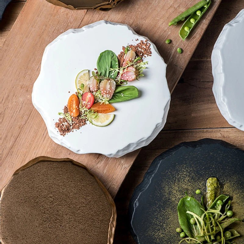 Stone Pattern Ceramic Plate - Caleto