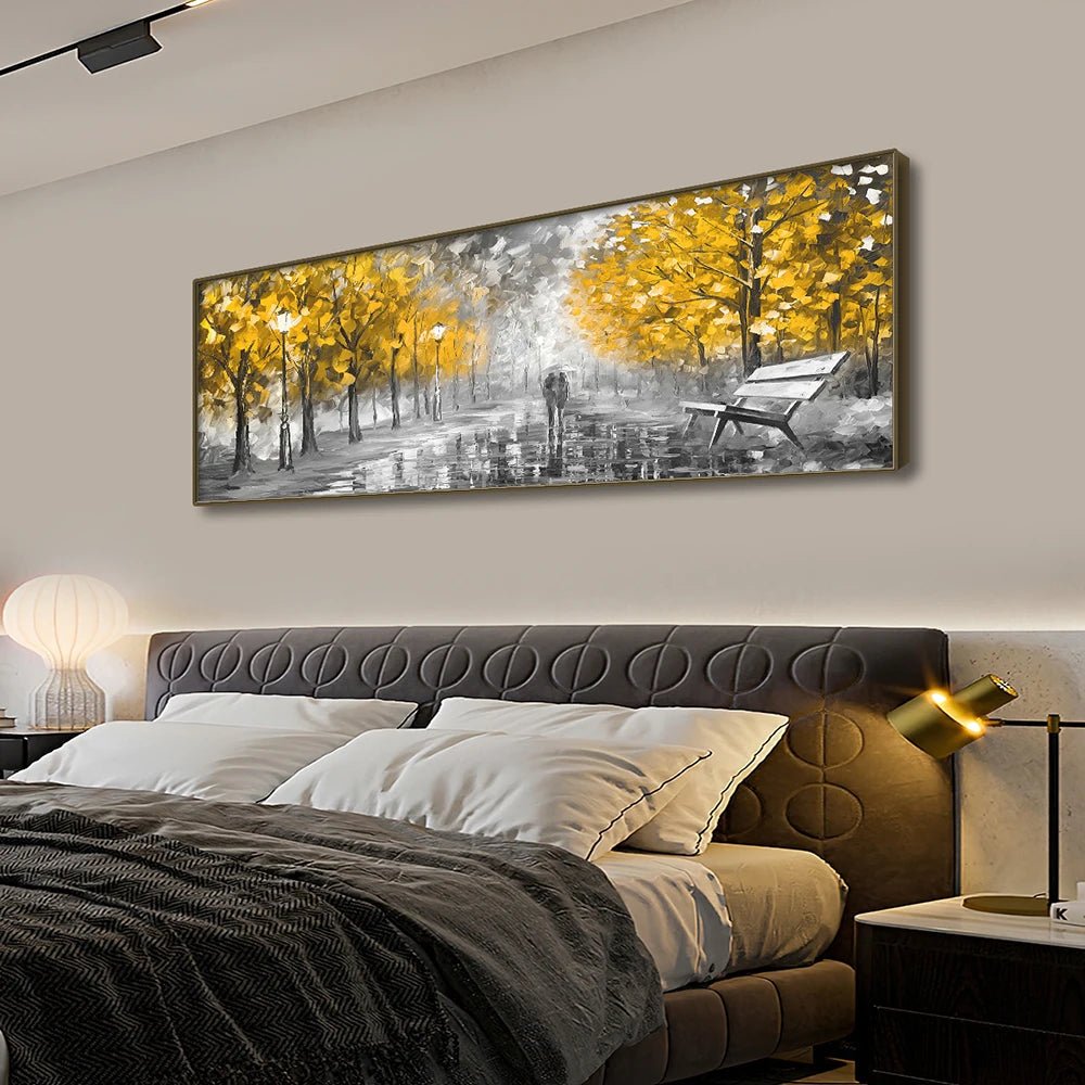 Rainy City Street Canvas - Caleto