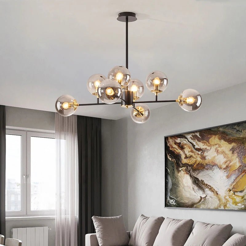 Modern Glass Chandelier - Caleto