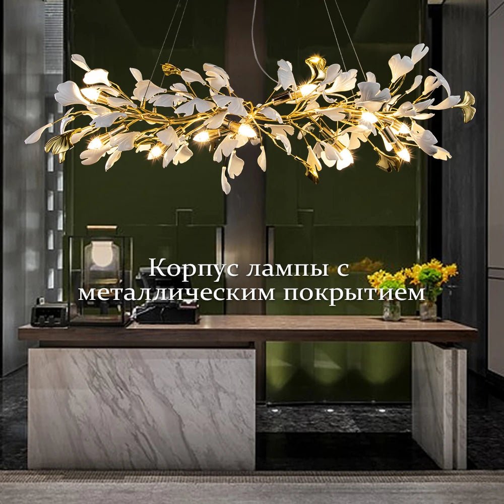 Ginkgo Leaves LED Chandelier - Caleto