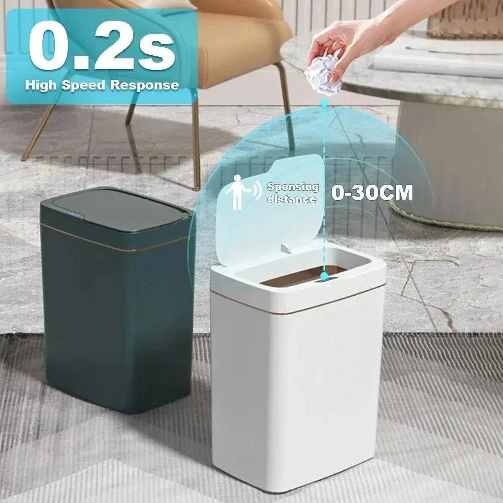 Smart Bathroom Sensor Trash Can - Caleto