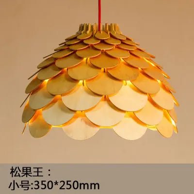 Chinese Wood Pendant Light - Caleto