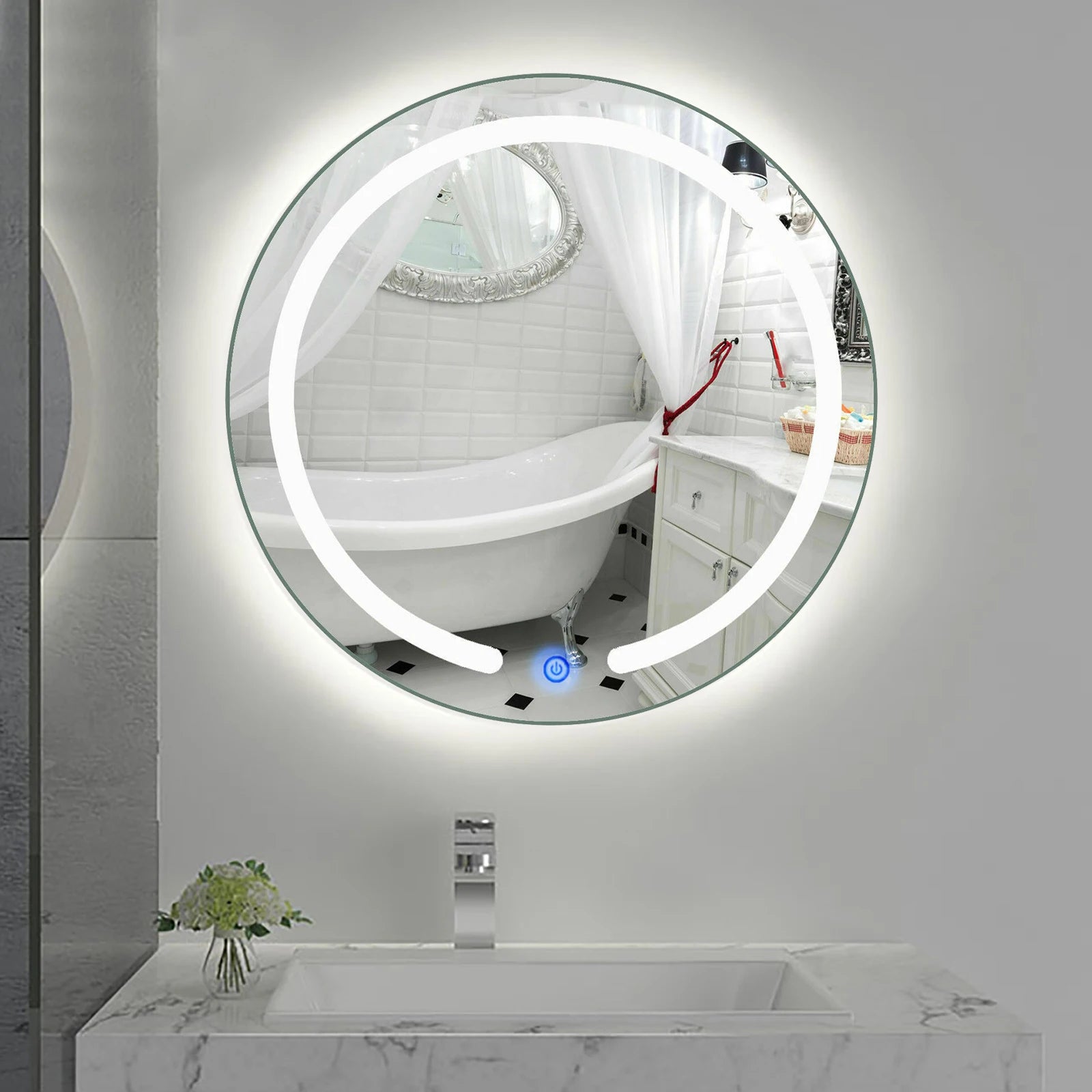 Round LED Bathroom Mirror - Caleto