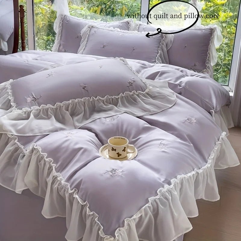 Elegant Rose Embroidery Bedding - Caleto