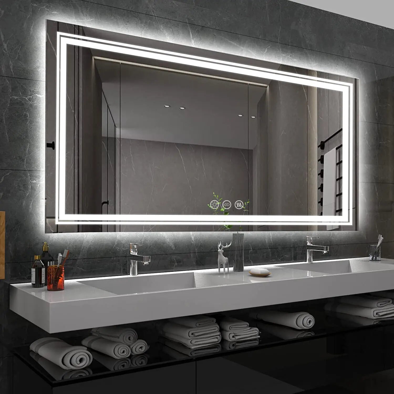 Illuminated Frameless Mirror - Caleto