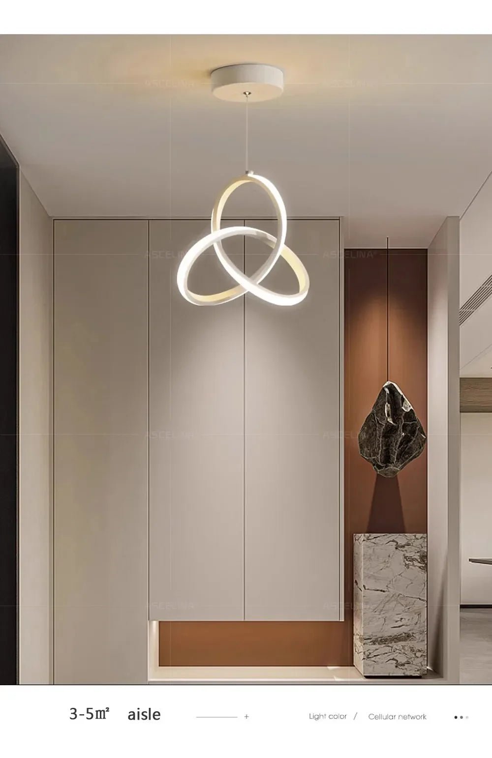 Gold Minimalist Hanging Lamp - Caleto