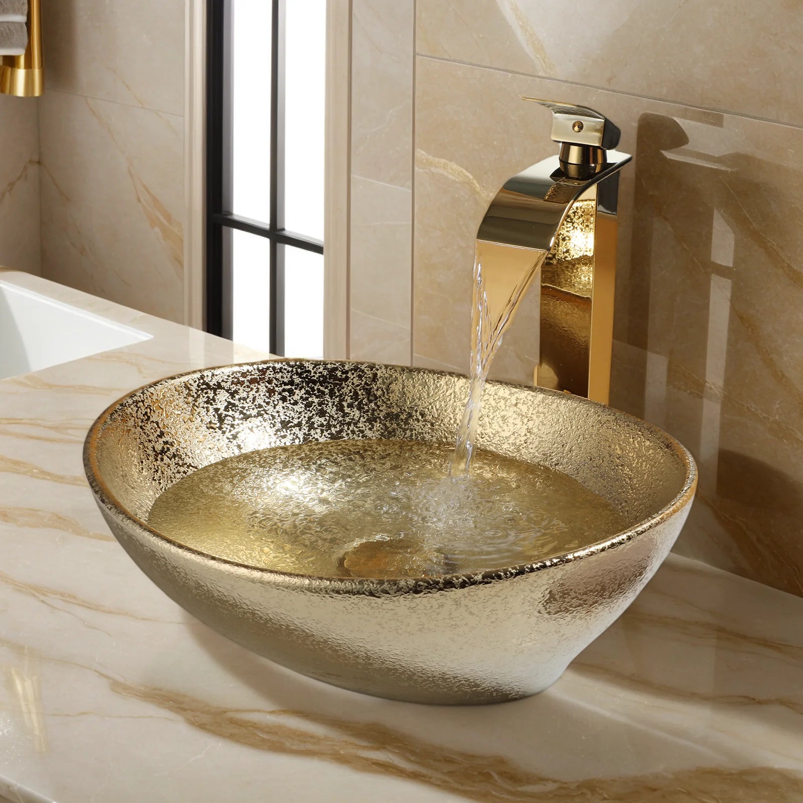 Hand - Painted Ceramic Sink - Caleto