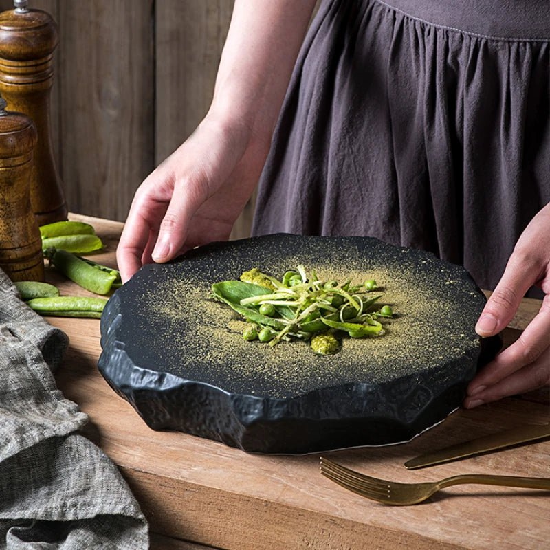Stone Pattern Ceramic Plate - Caleto