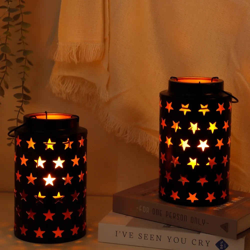 Irregular Metal Candle Holders - Caleto