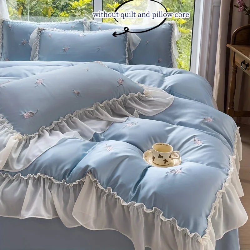 Elegant Rose Embroidery Bedding - Caleto