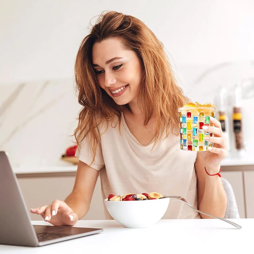 Romantic Stained Glass Candle Holder - Caleto