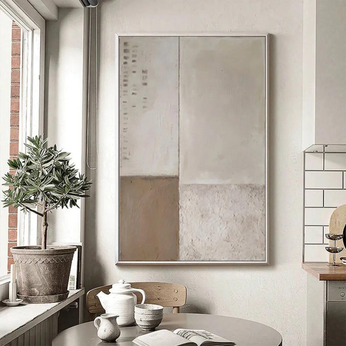 Brown Abstract Textured Art - Caleto