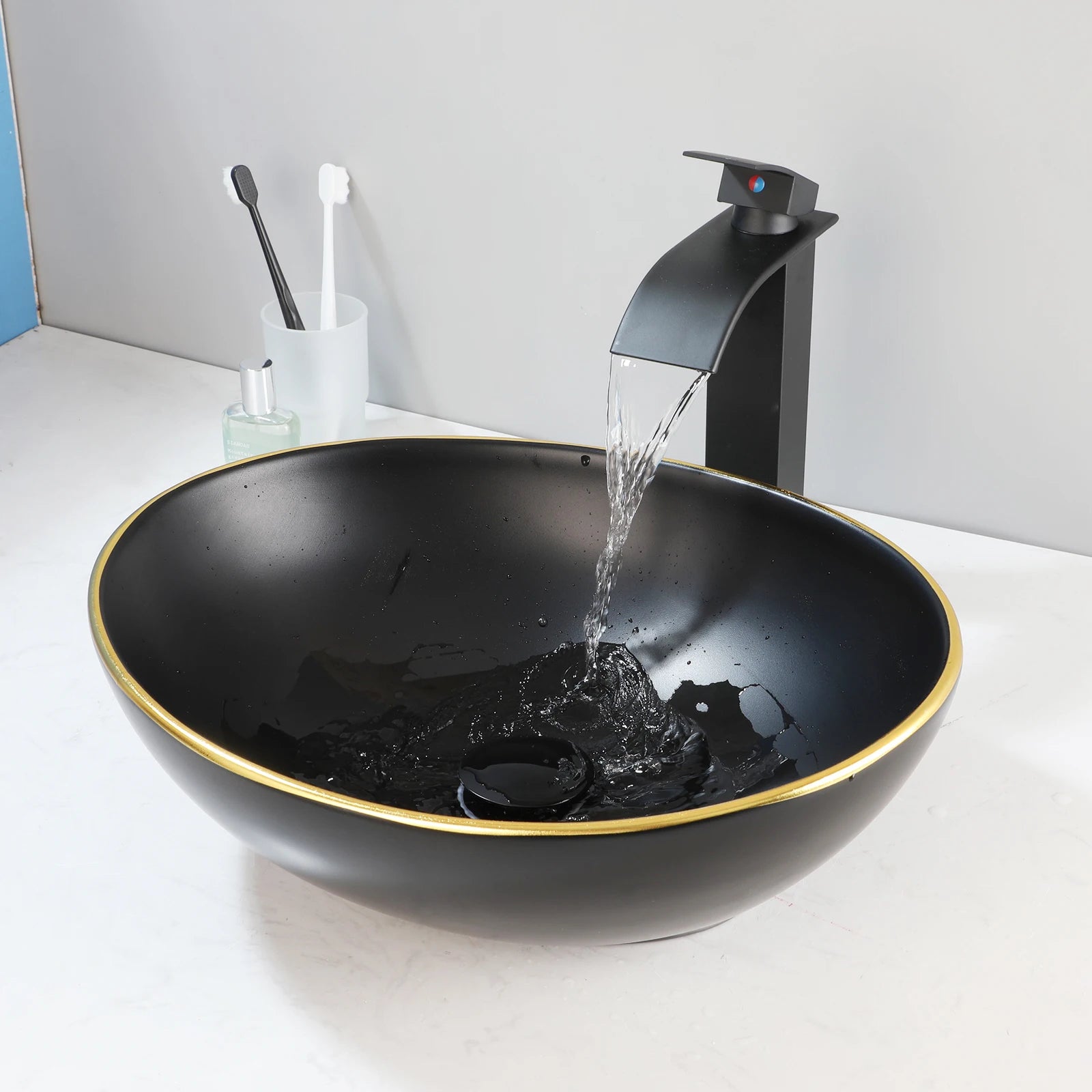 Hand - Painted Ceramic Sink - Caleto