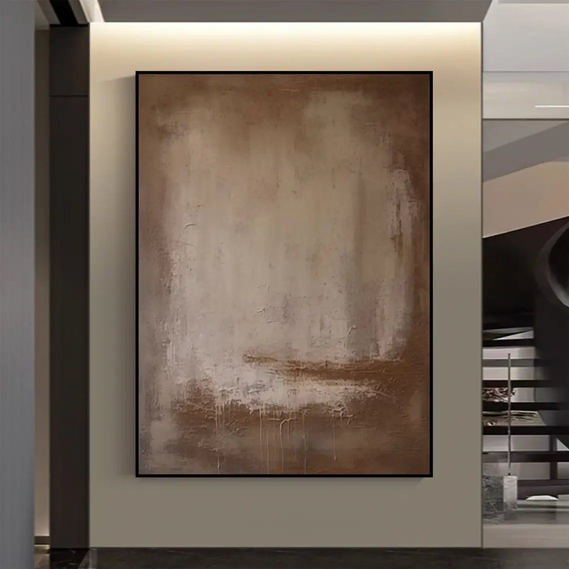 Brown Abstract Textured Art - Caleto