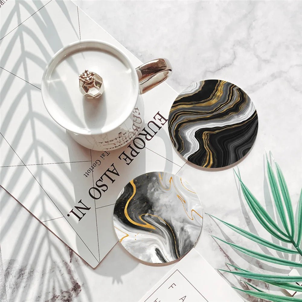 Marble Ceramic Coasters - Caleto