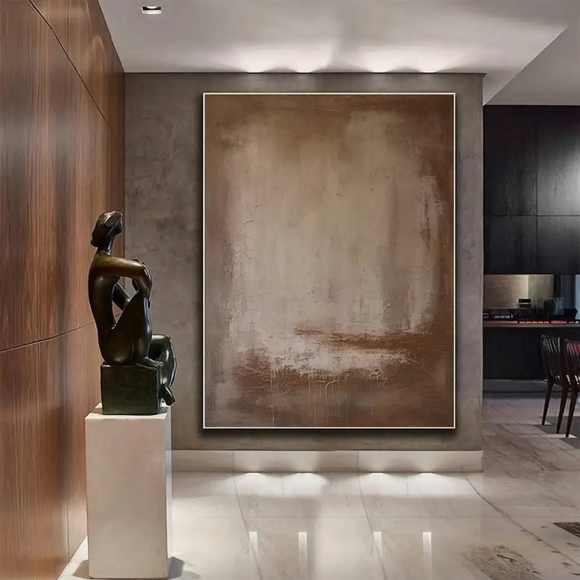 Brown Abstract Textured Art - Caleto