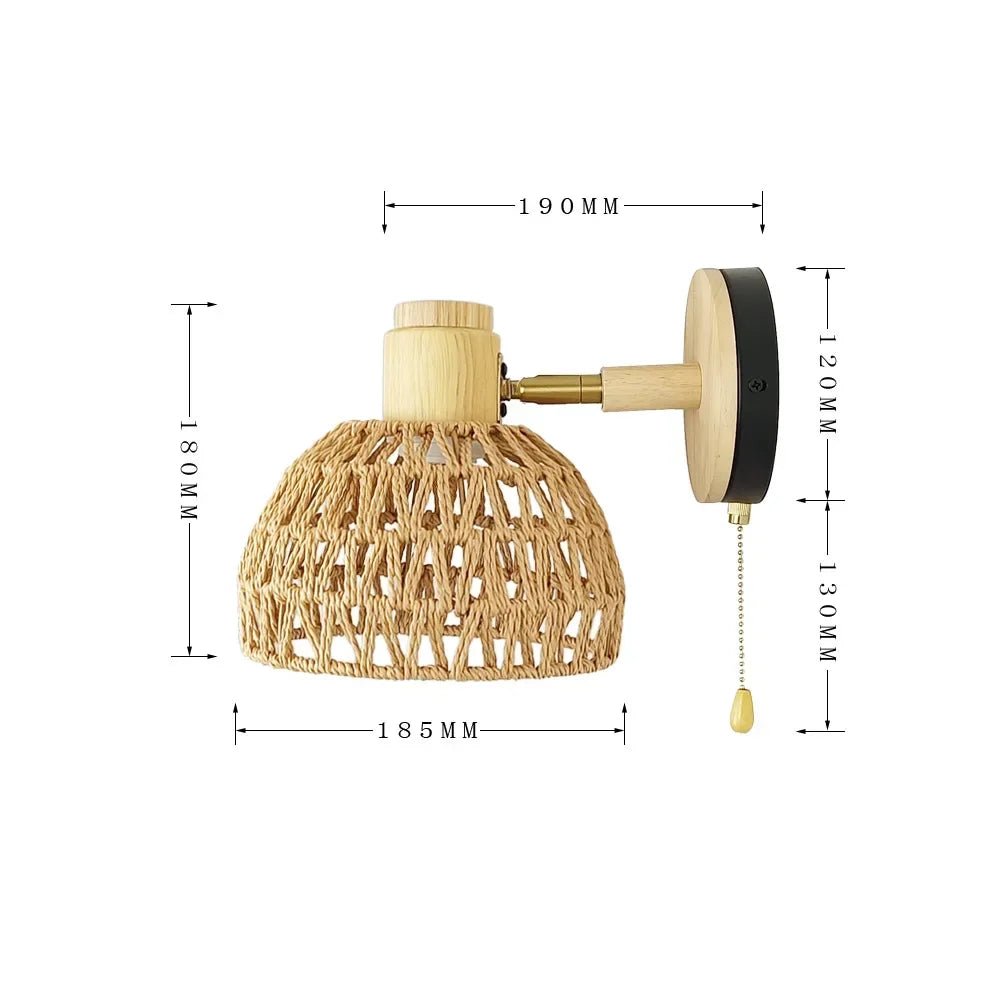 Rattan Wall Lamp - Caleto