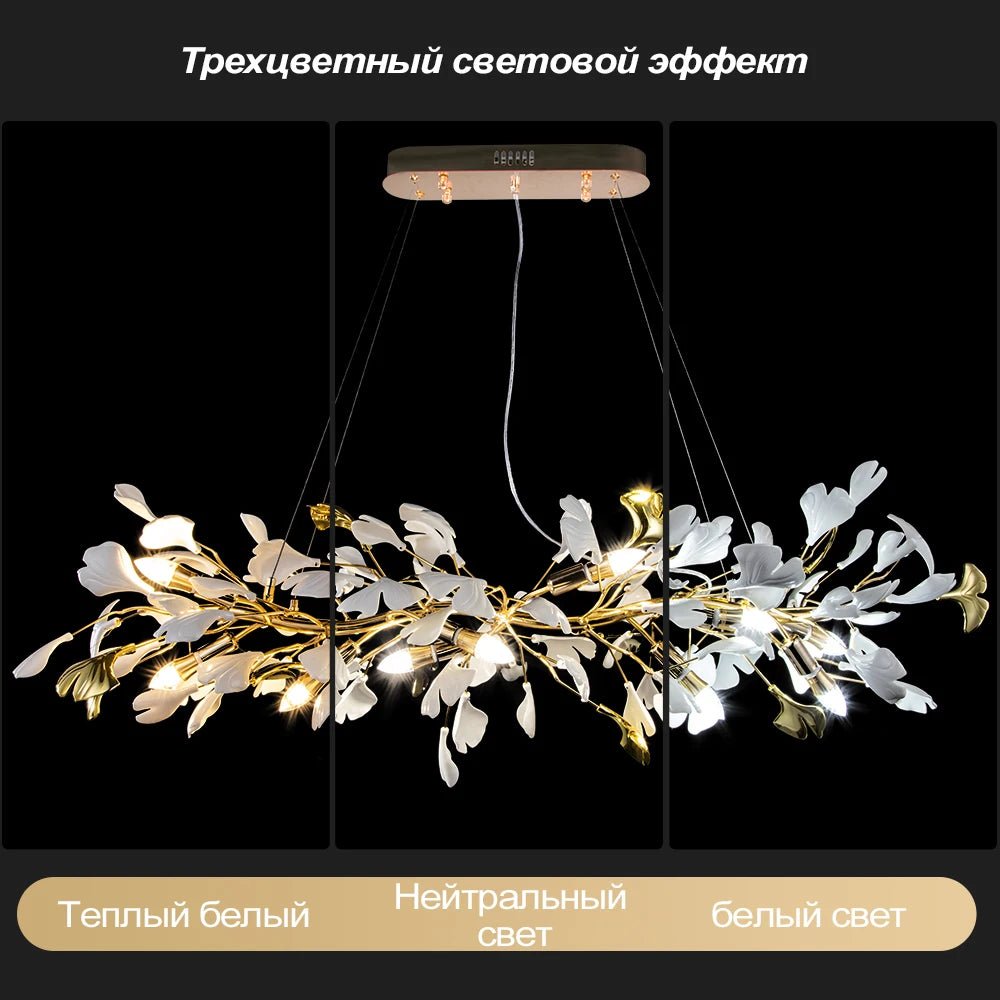 Ginkgo Leaves LED Chandelier - Caleto