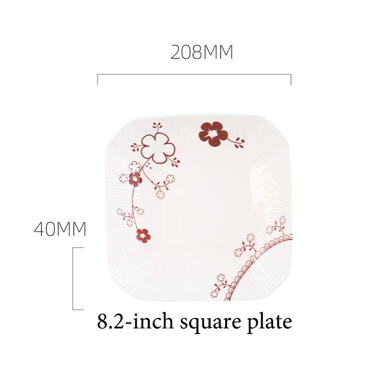 Floral Ceramic Dinner Set - Caleto
