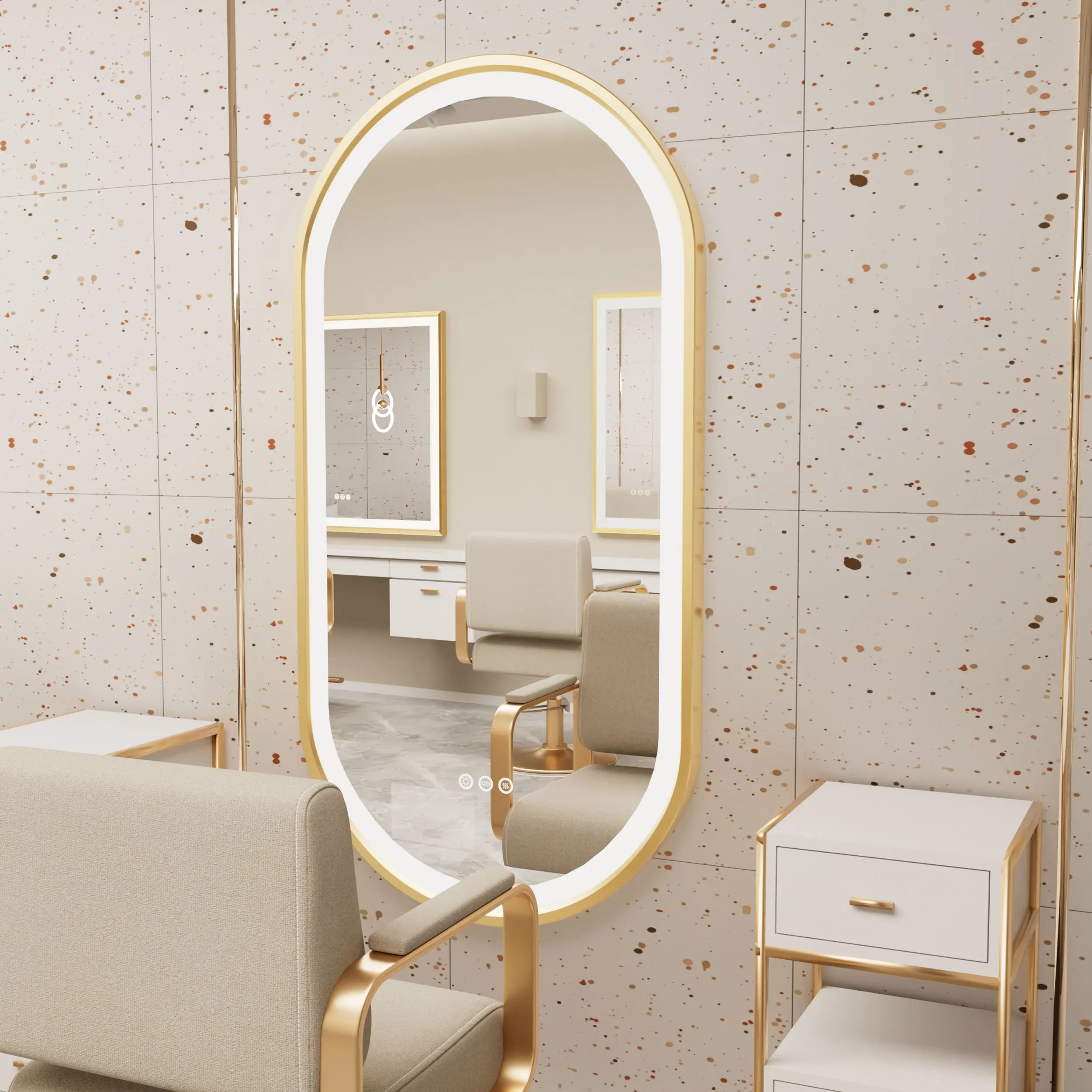 Oval LED Bathroom Mirror - Caleto