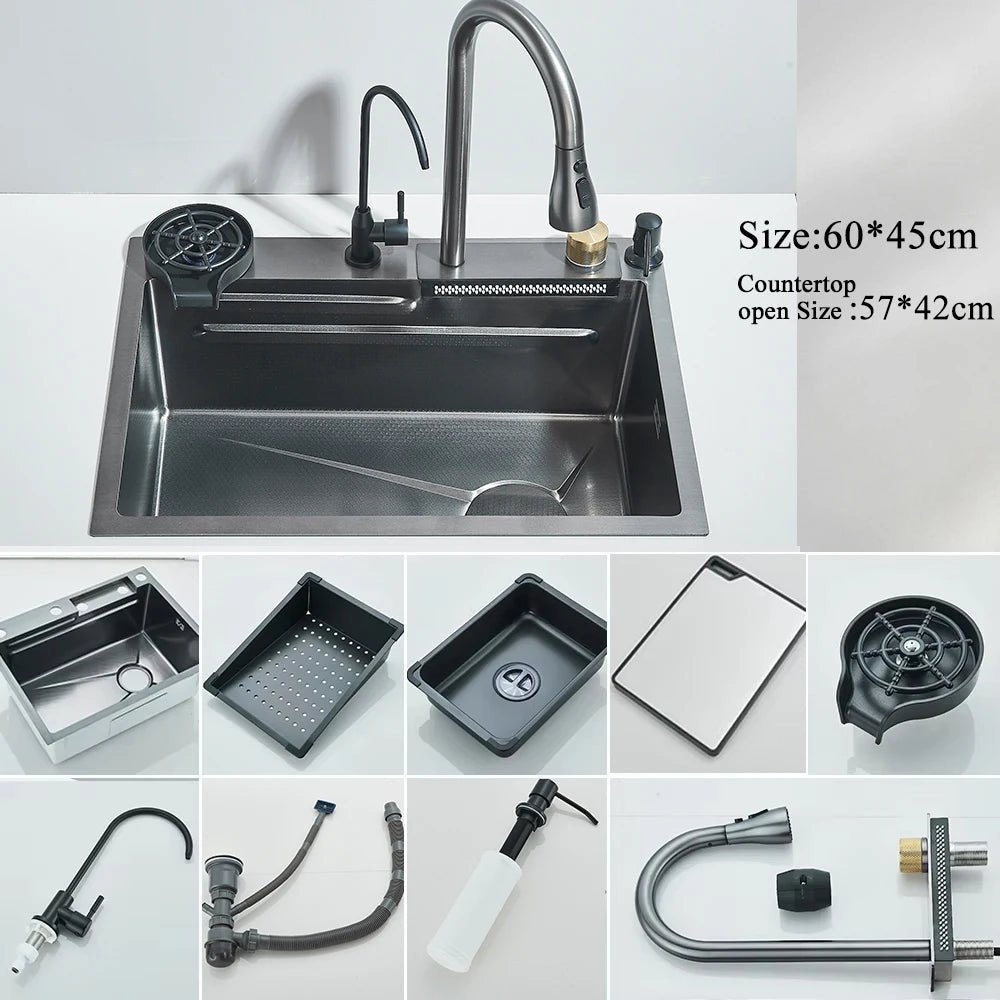 Waterfall Kitchen Sink - Caleto