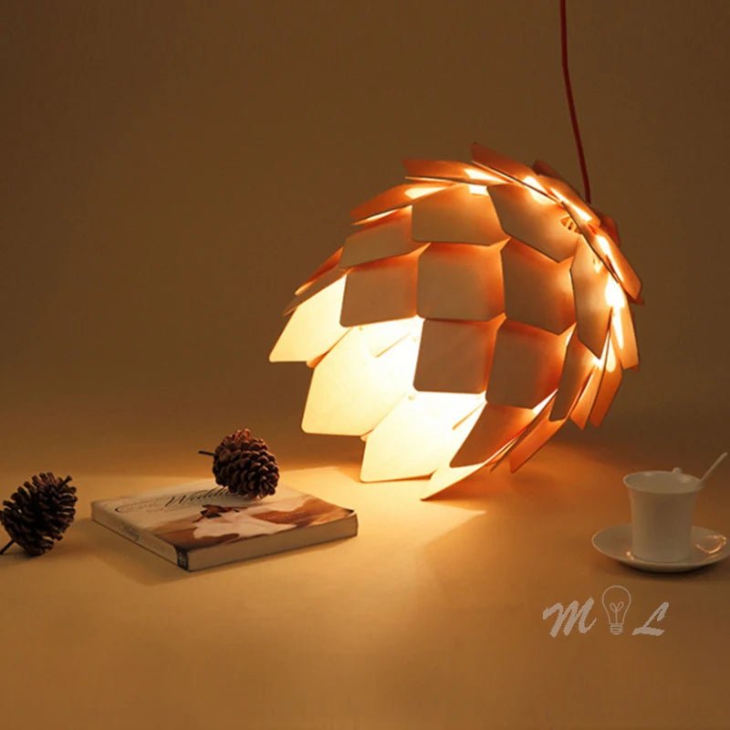 Chinese Wood Pendant Light - Caleto