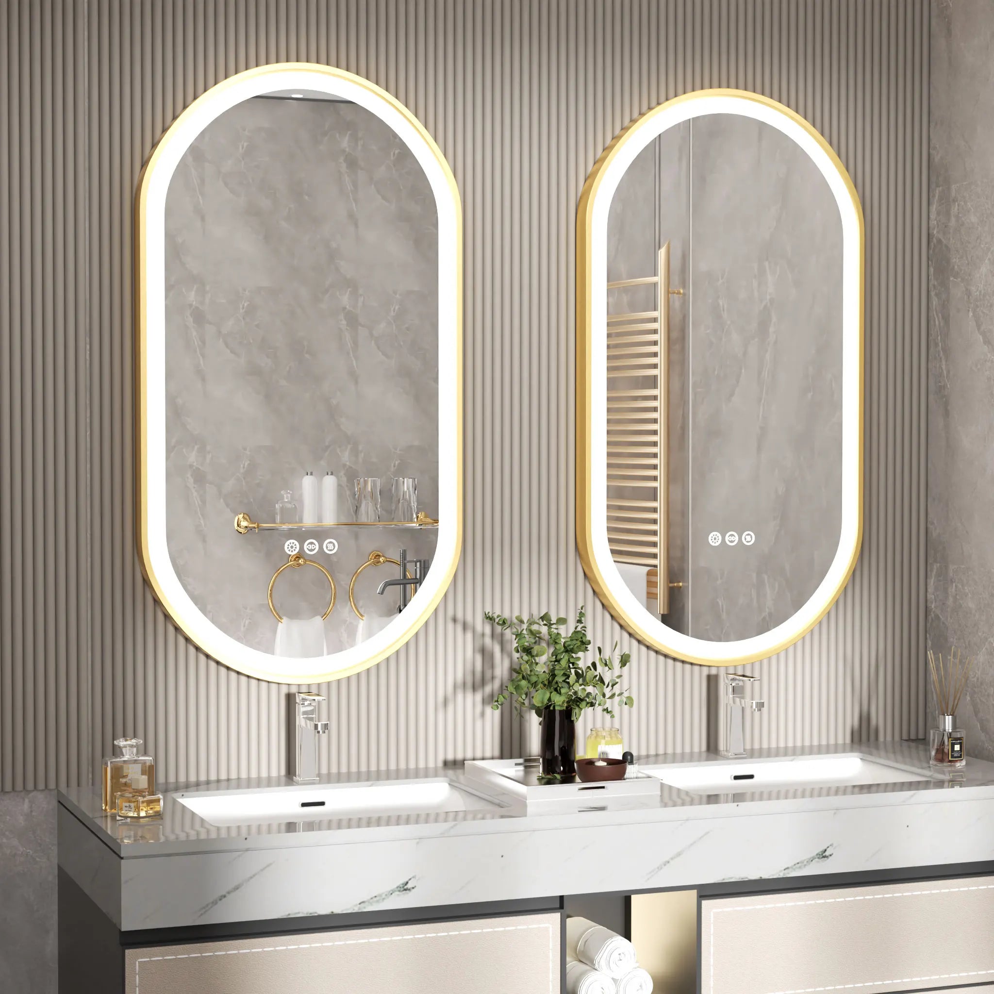 Oval LED Bathroom Mirror - Caleto