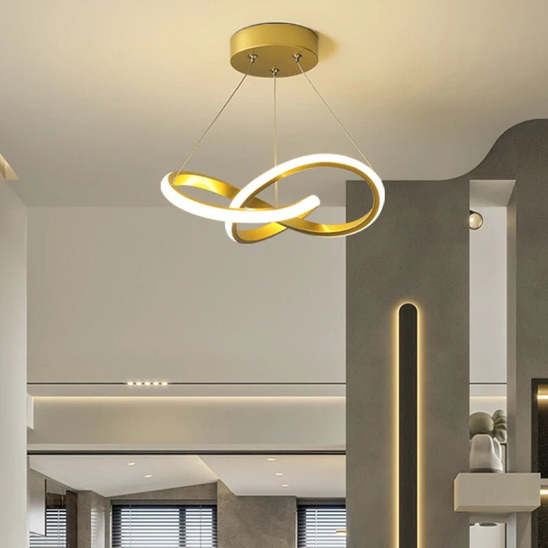 Gold Minimalist Hanging Lamp - Caleto