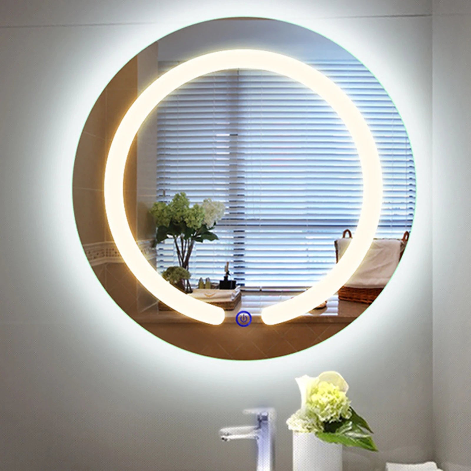 Round LED Bathroom Mirror - Caleto