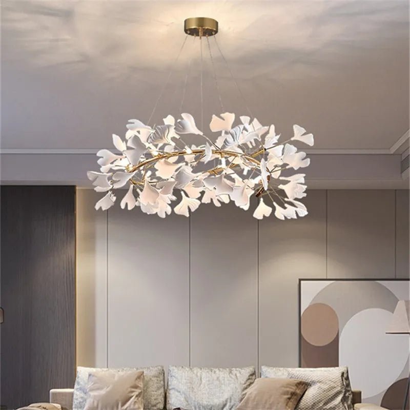 Ginkgo Leaves LED Chandelier - Caleto