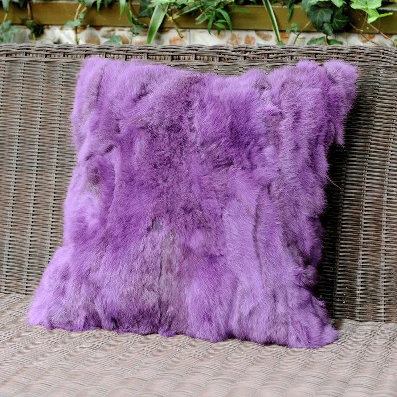 Fancy Rabbit Fur Cushion - Caleto