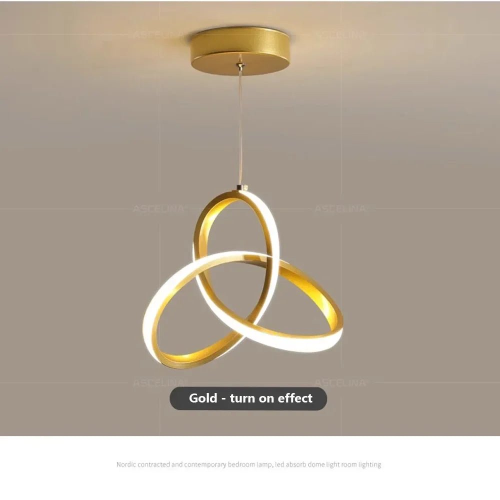 Gold Minimalist Hanging Lamp - Caleto