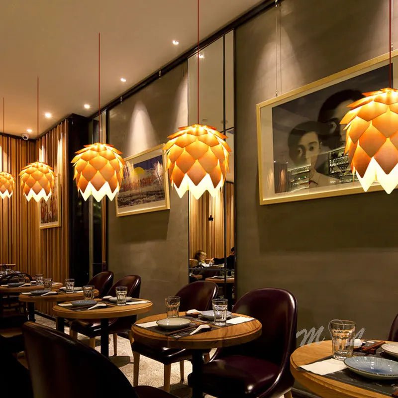 Chinese Wood Pendant Light - Caleto