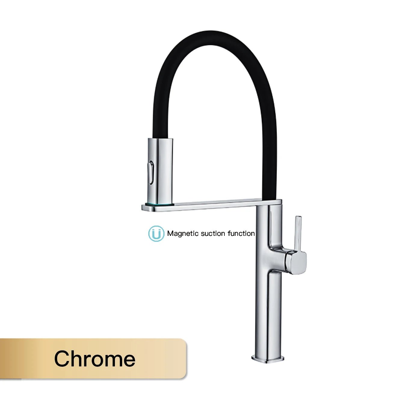 Black Brass Kitchen Faucet - Caleto