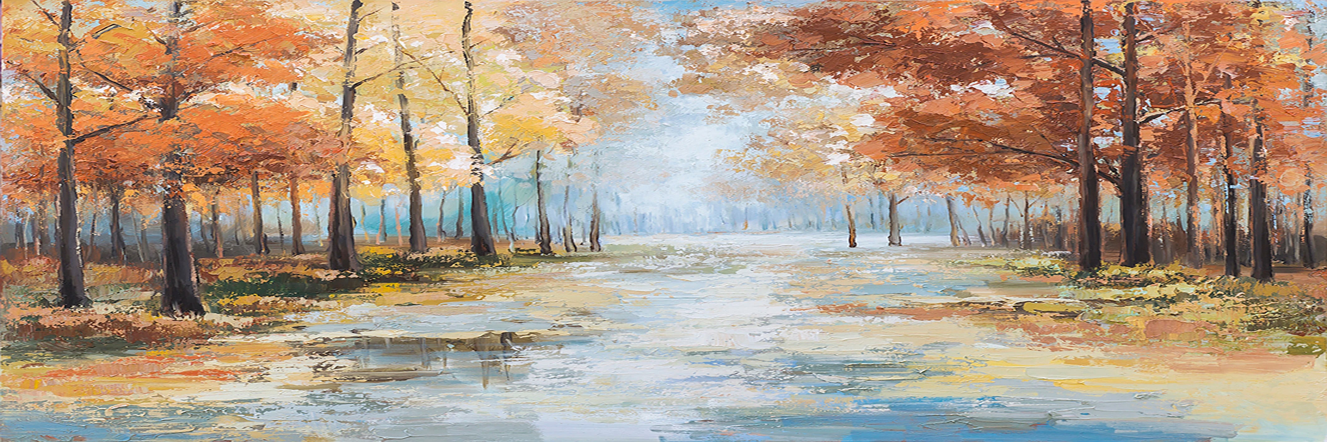 Rainy City Street Canvas - Caleto