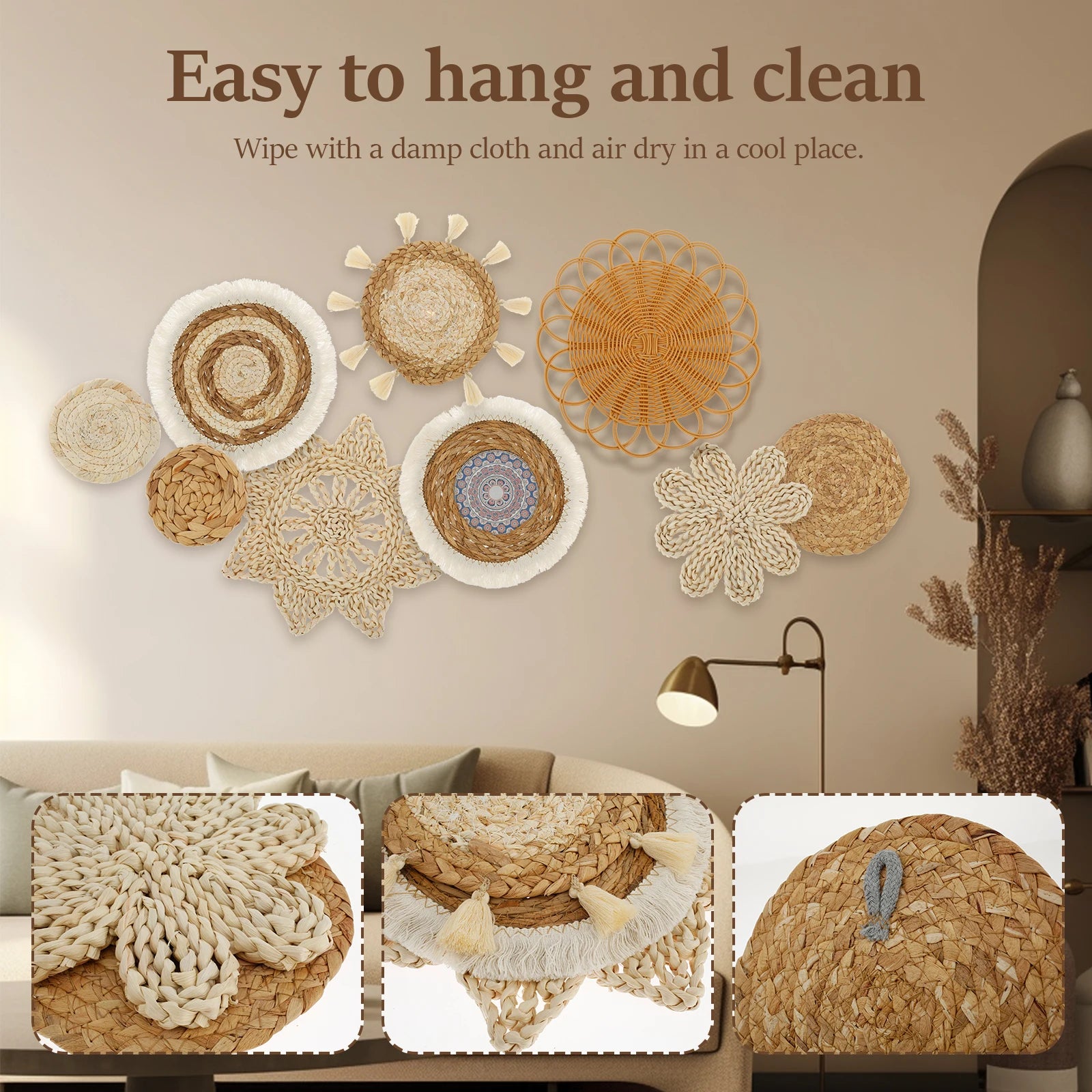 Boho Wall Basket Decor - Caleto