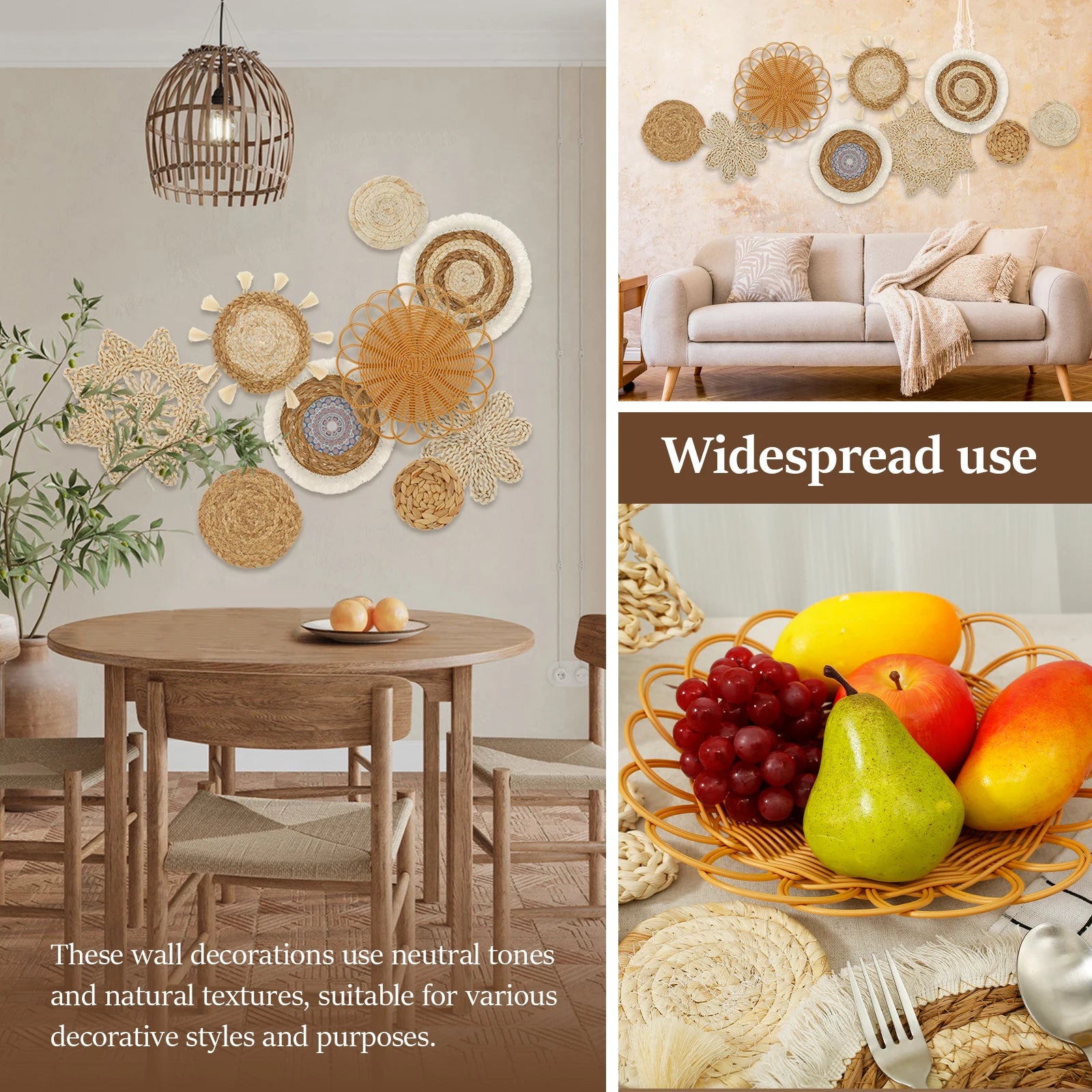 Boho Wall Basket Decor - Caleto