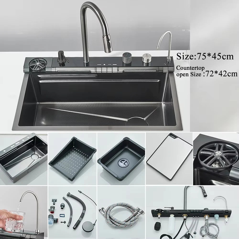 Waterfall Kitchen Sink - Caleto