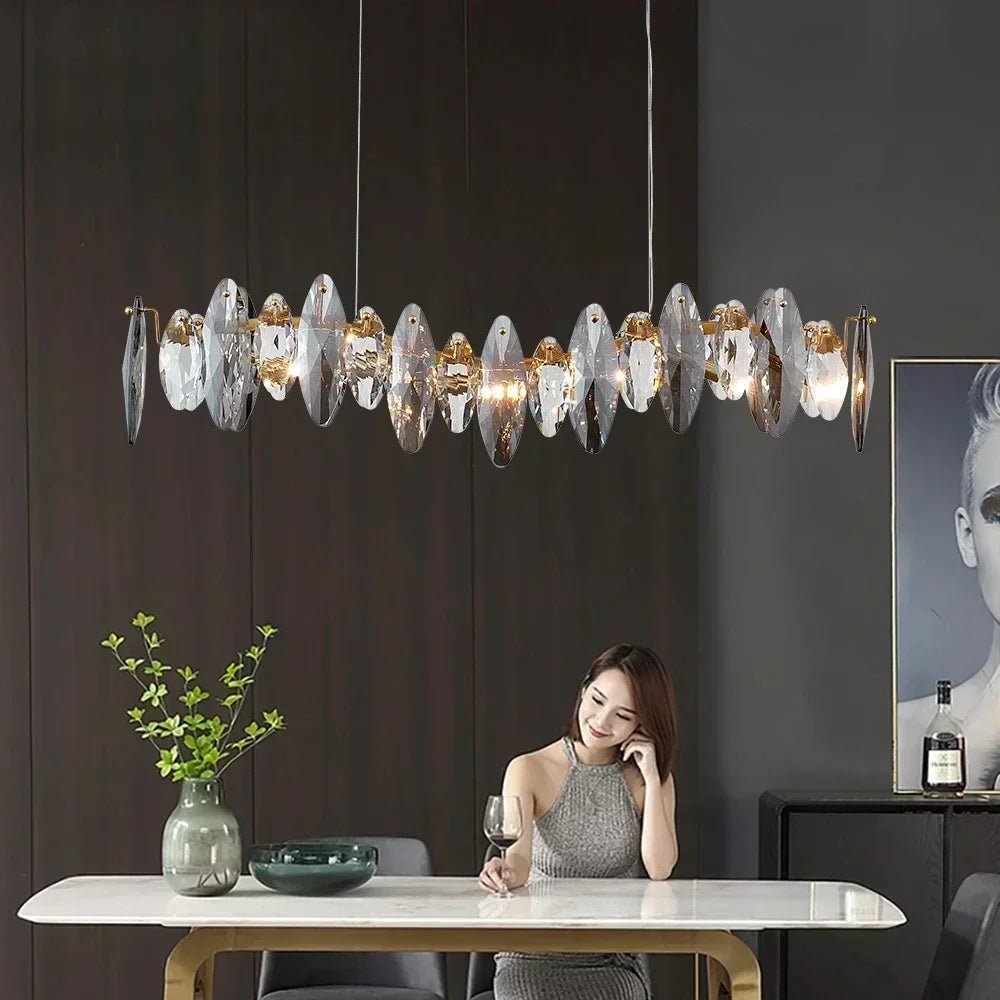 VividLuxe Glass Chandelier - Caleto