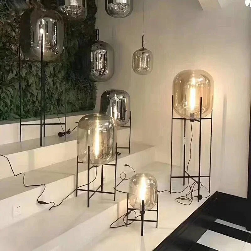 Nordic Glass Floor Lamp - Caleto